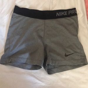 Grey Nike pro shorts